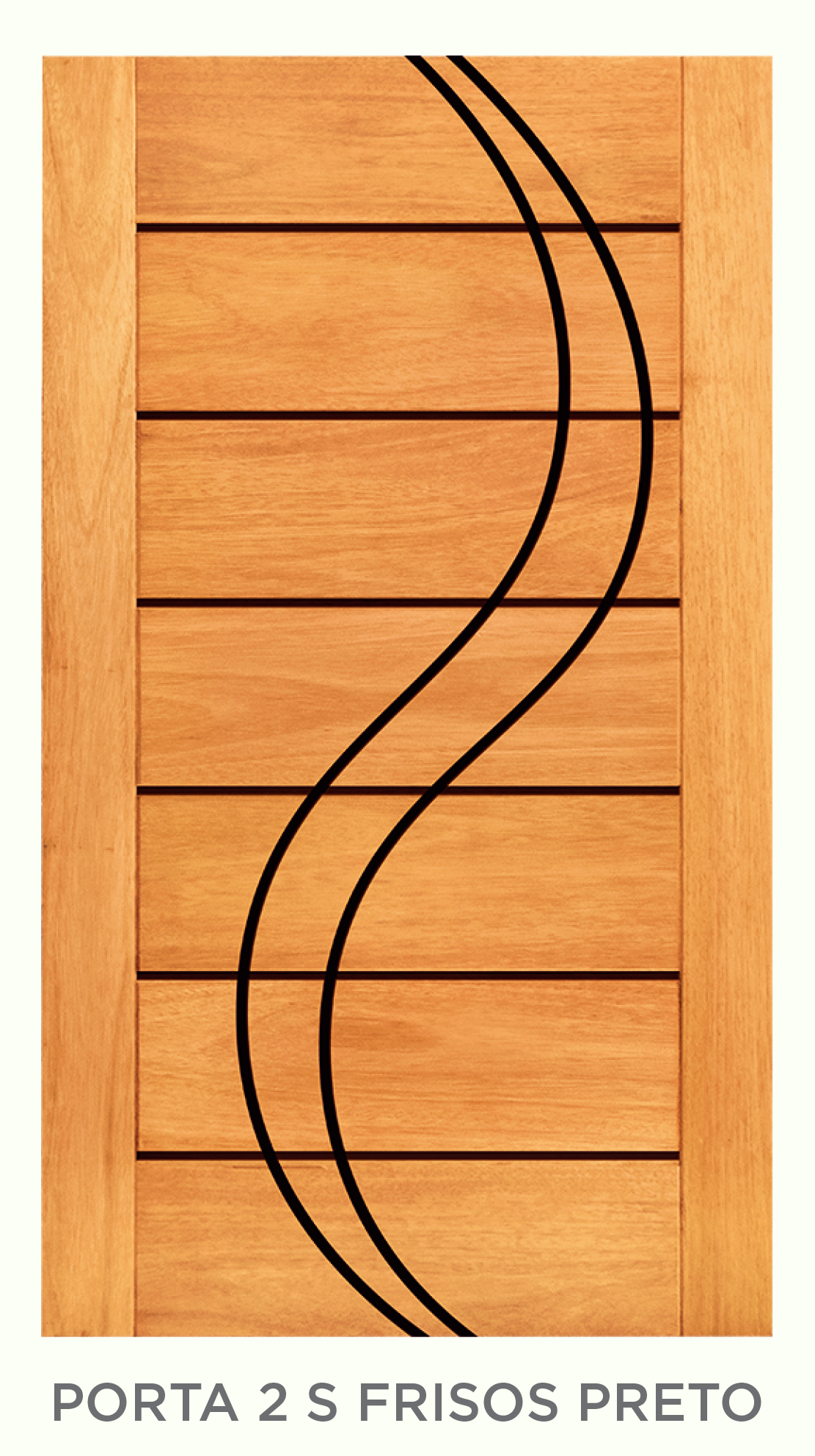 PORTA 2 S FRISOS PRETO