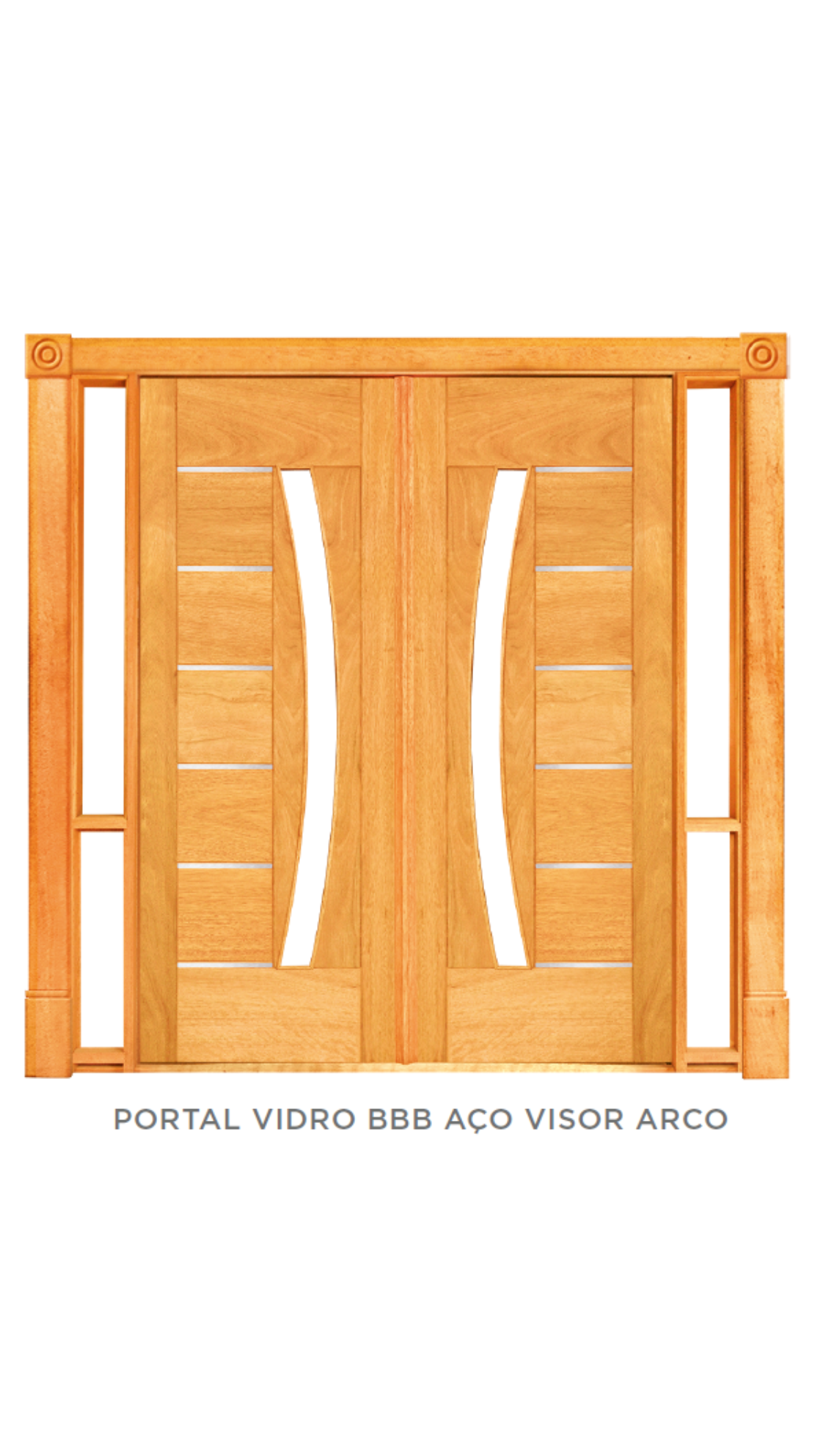 PORTAL VIDRO BBB AÇO VISOR ARCO